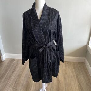 Victoria's Secret Vintage Micro Floral Print Wrap Robe Fairy Goth Quiet Luxury